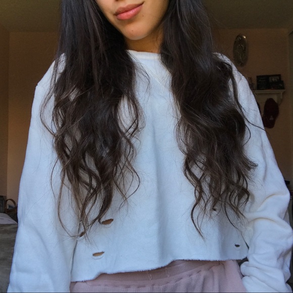 La Hearts Tops - LA Heart Ripped Sweater